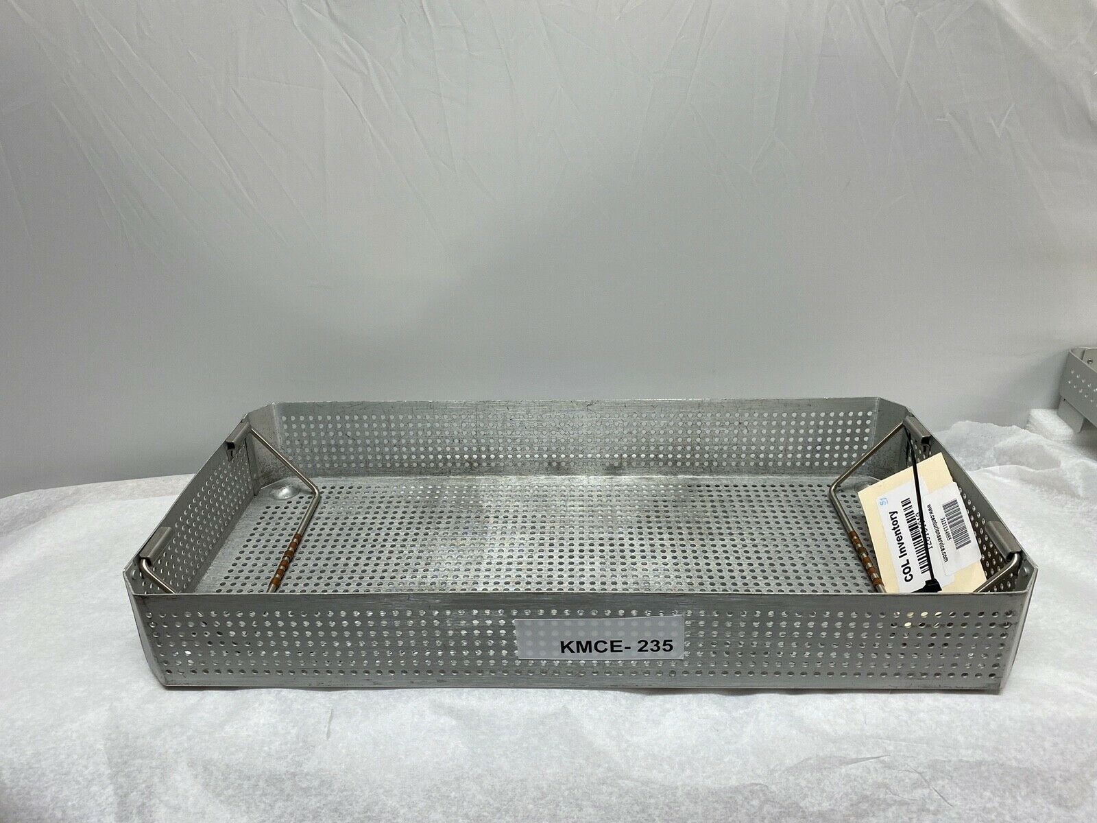 Large 21" L x 10" W x 3" H Metal Sterilization Tray with Handles | KMCE-235 DIAGNOSTIC ULTRASOUND MACHINES FOR SALE