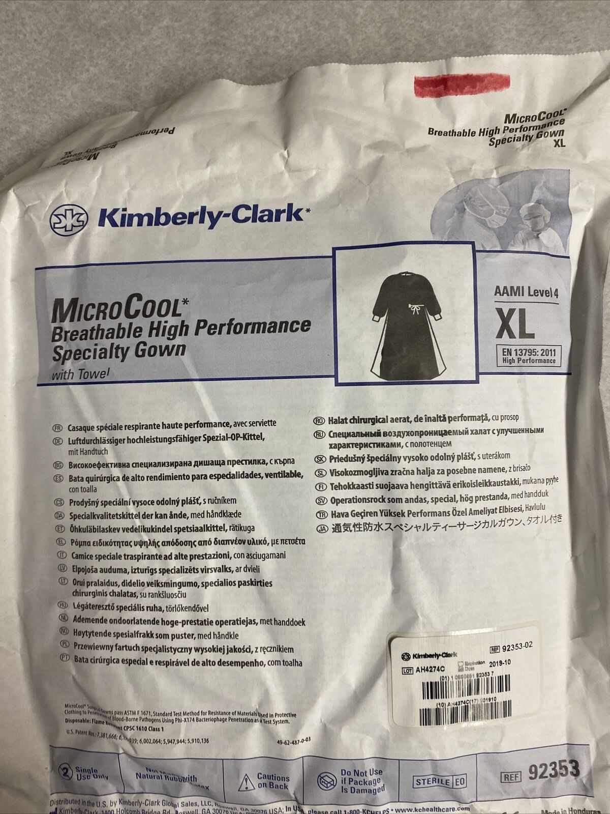 Kimberly Clark MicroCool High Performance Surgical Gown Large 92353 AAMI 4 XL DIAGNOSTIC ULTRASOUND MACHINES FOR SALE