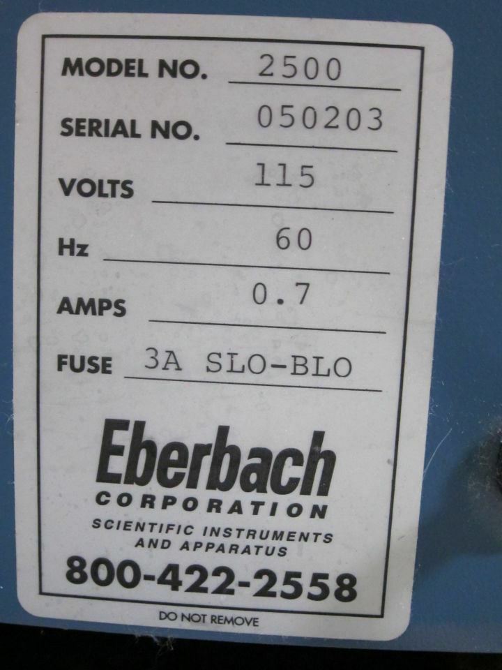 Eberbach Corp 2500 Clinical Rotator Model 2500 (NY131U) DIAGNOSTIC ULTRASOUND MACHINES FOR SALE