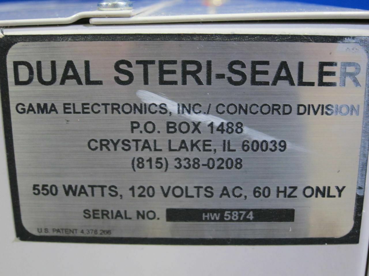 Gama Electronics Dual Steri-Sealer Tube Sealer (NY141U) DIAGNOSTIC ULTRASOUND MACHINES FOR SALE