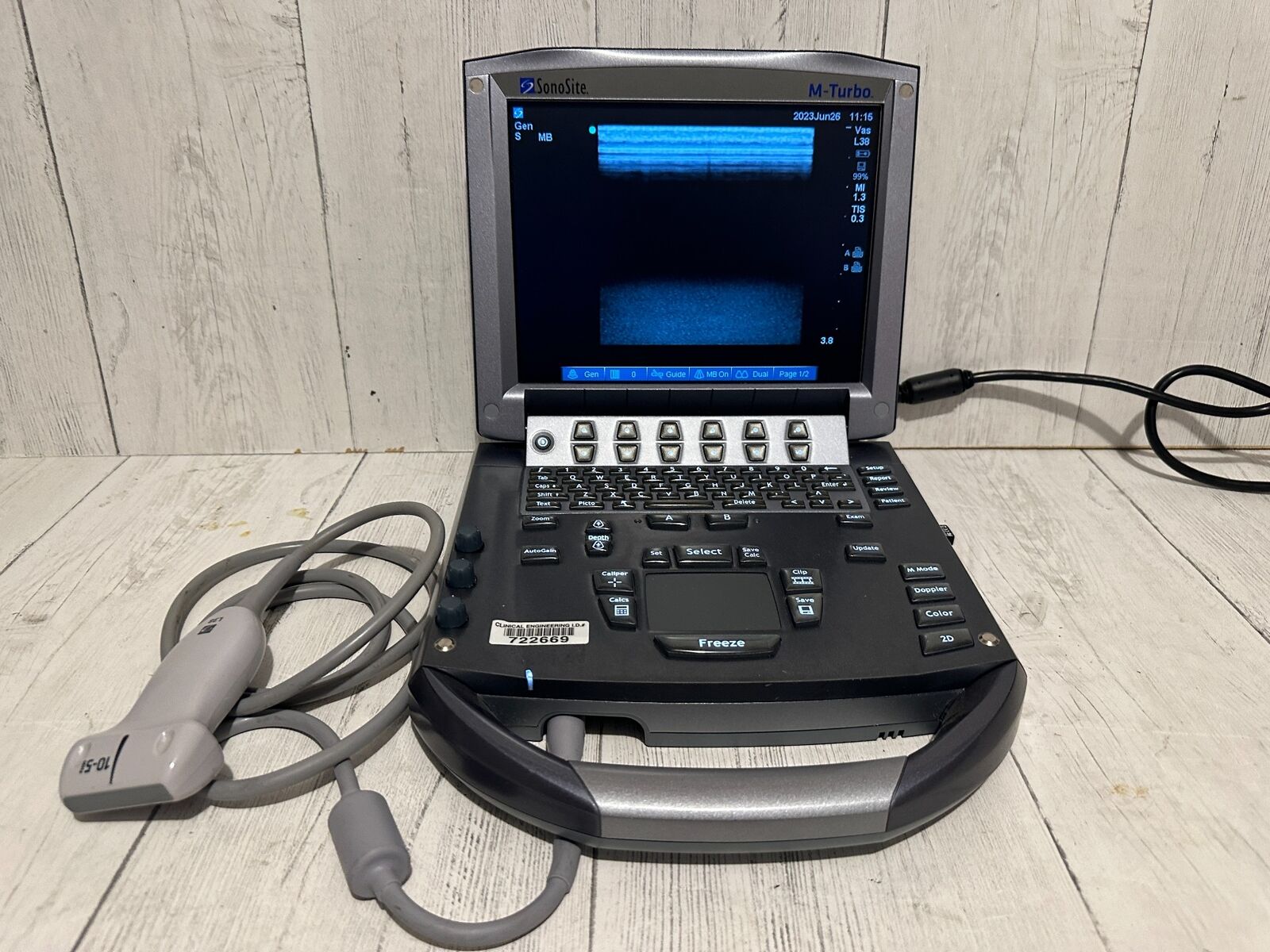 SonoSite M Turbo Portable ultrasound machine 2010 Very good condition-No Probe DIAGNOSTIC ULTRASOUND MACHINES FOR SALE