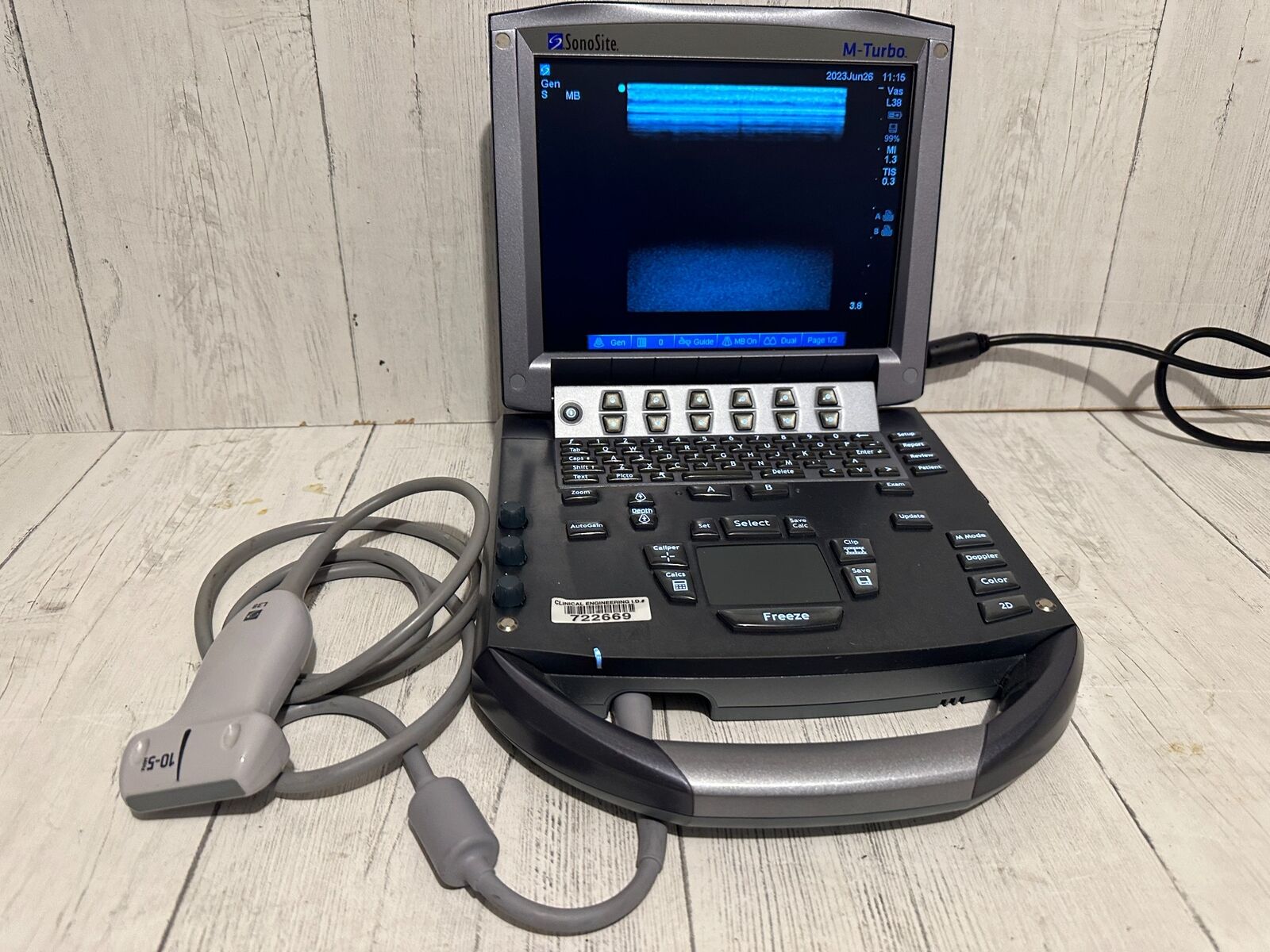 SonoSite M Turbo Portable ultrasound machine 2010 Very good condition-No Probe DIAGNOSTIC ULTRASOUND MACHINES FOR SALE