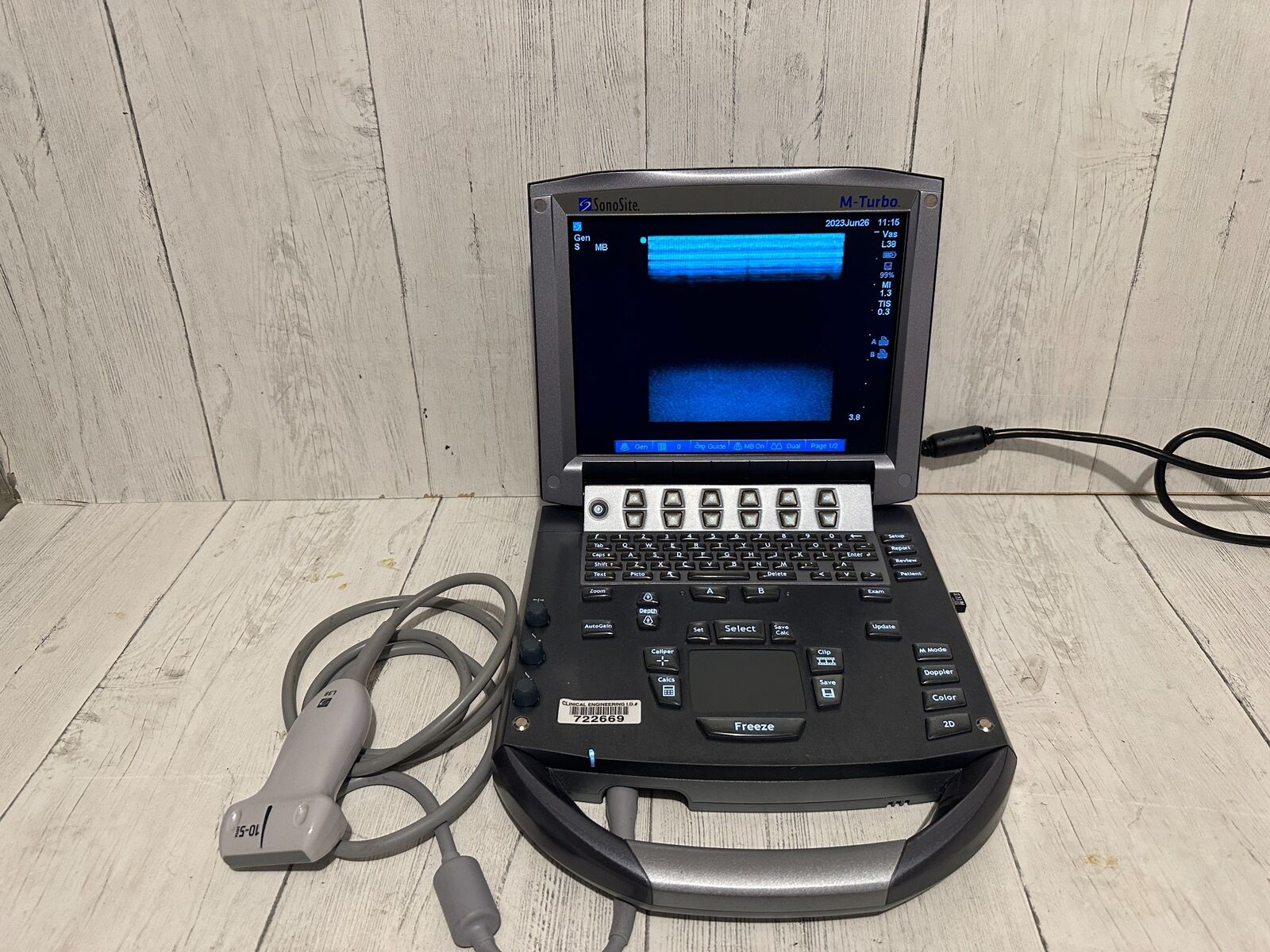 SonoSite M Turbo Portable ultrasound machine 2010 Very good condition-No Probe DIAGNOSTIC ULTRASOUND MACHINES FOR SALE