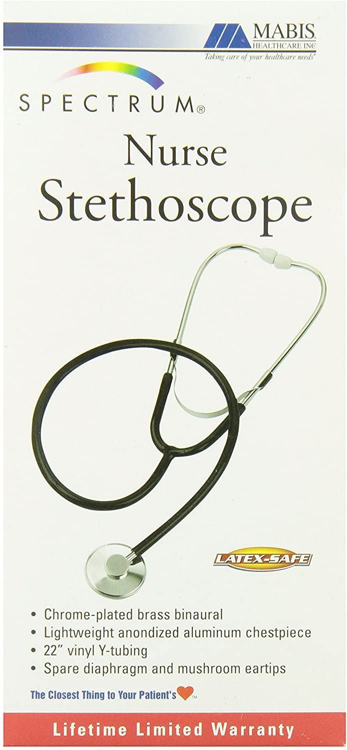 MABIS Spectrum Series Lightweight Nurse Stethoscope, Black, 30 Inch DIAGNOSTIC ULTRASOUND MACHINES FOR SALE