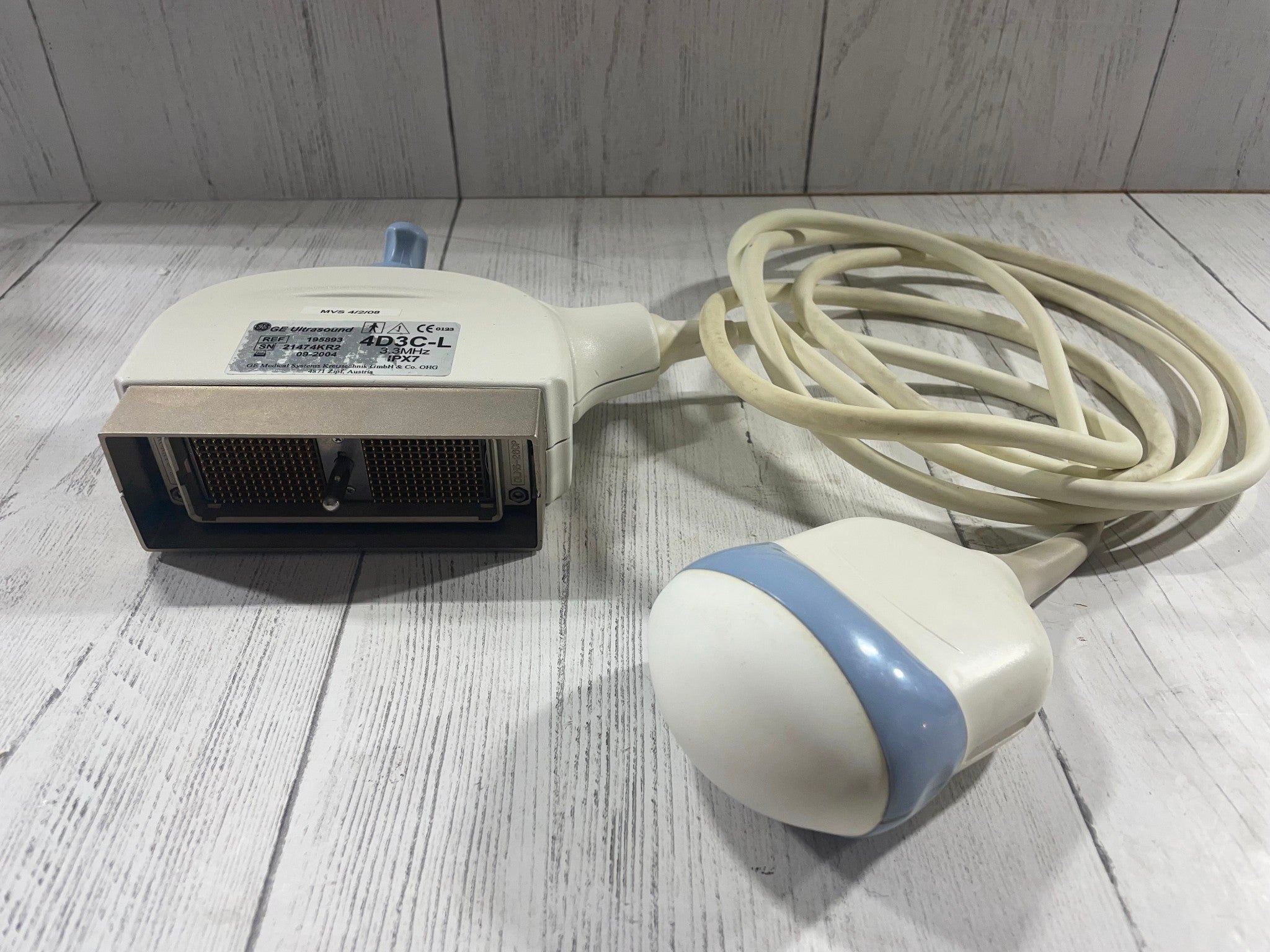 GE Healthcare 4D3C-L Ultrasound Probe REF:195893 SN:21474KR2 DIAGNOSTIC ULTRASOUND MACHINES FOR SALE