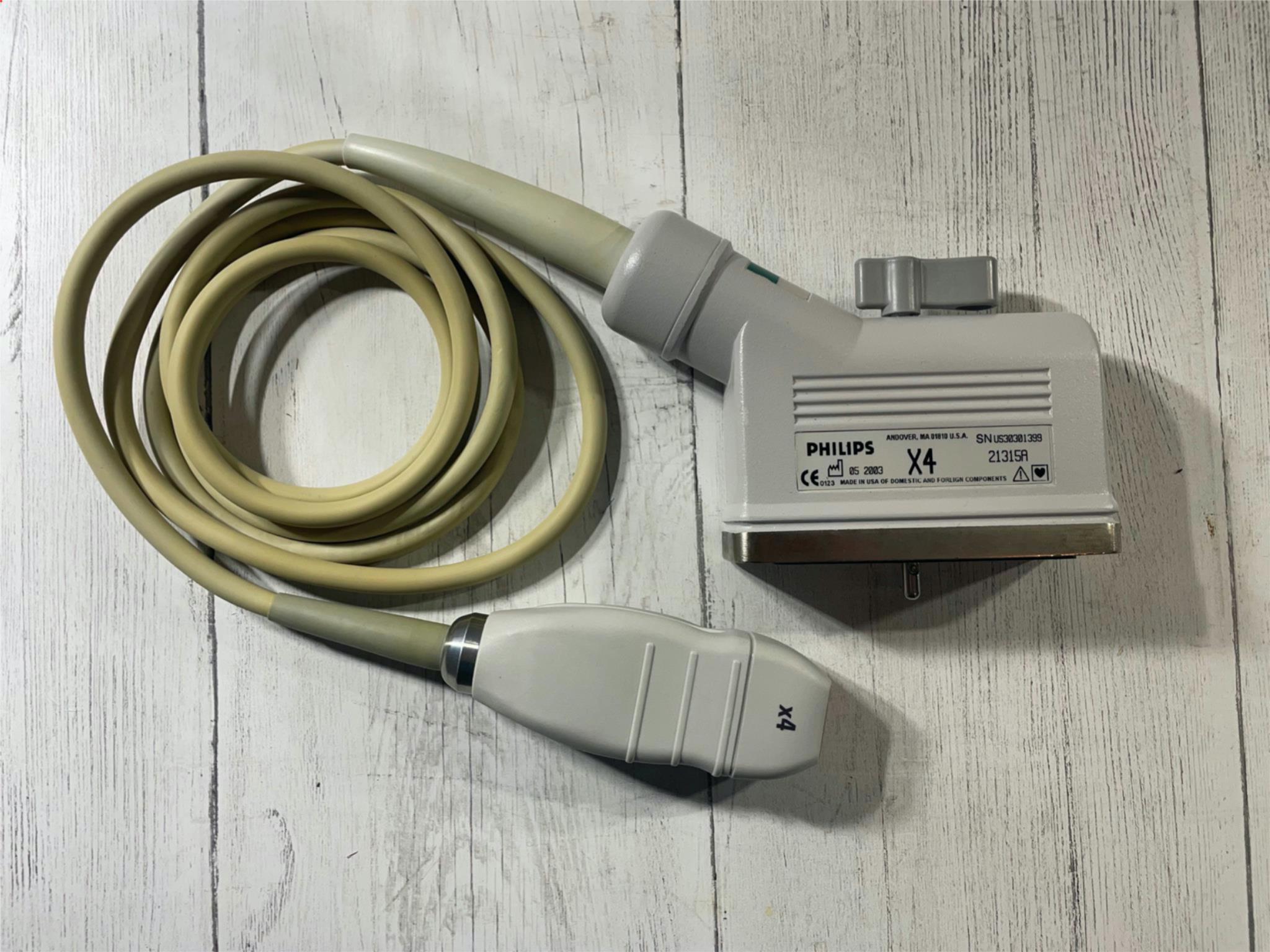 Philips X4 Ultrasonic Transducer MODEL: 21315A SN: US32301399 DIAGNOSTIC ULTRASOUND MACHINES FOR SALE