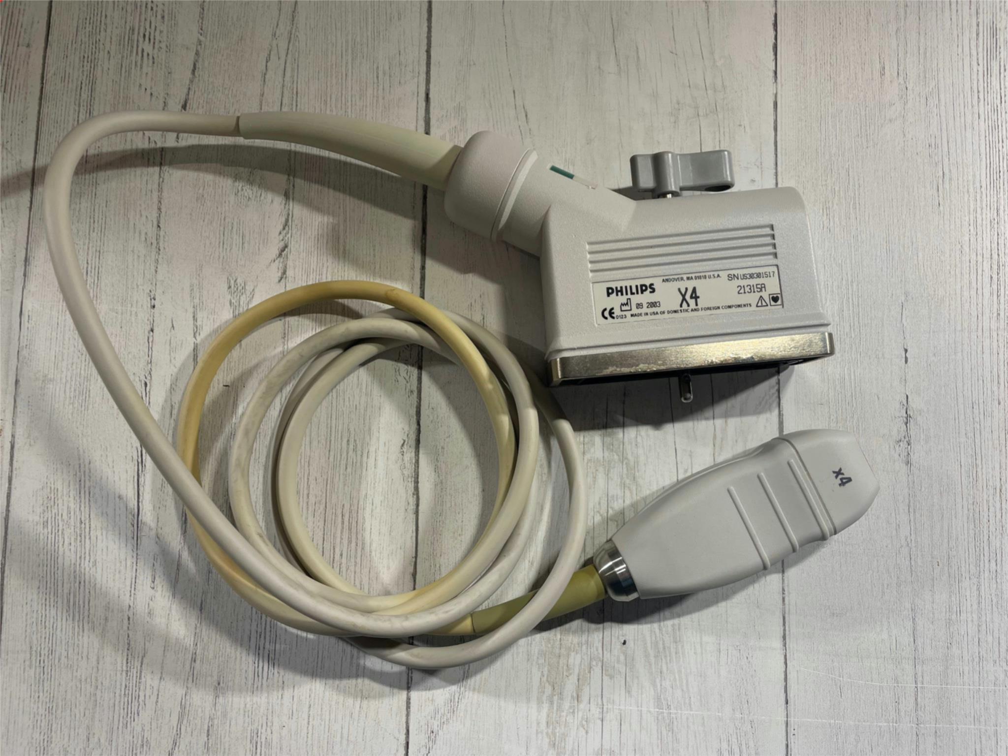 Philips X4 Ultrasound Transducer PN: 21315A SN: US30301517 DIAGNOSTIC ULTRASOUND MACHINES FOR SALE