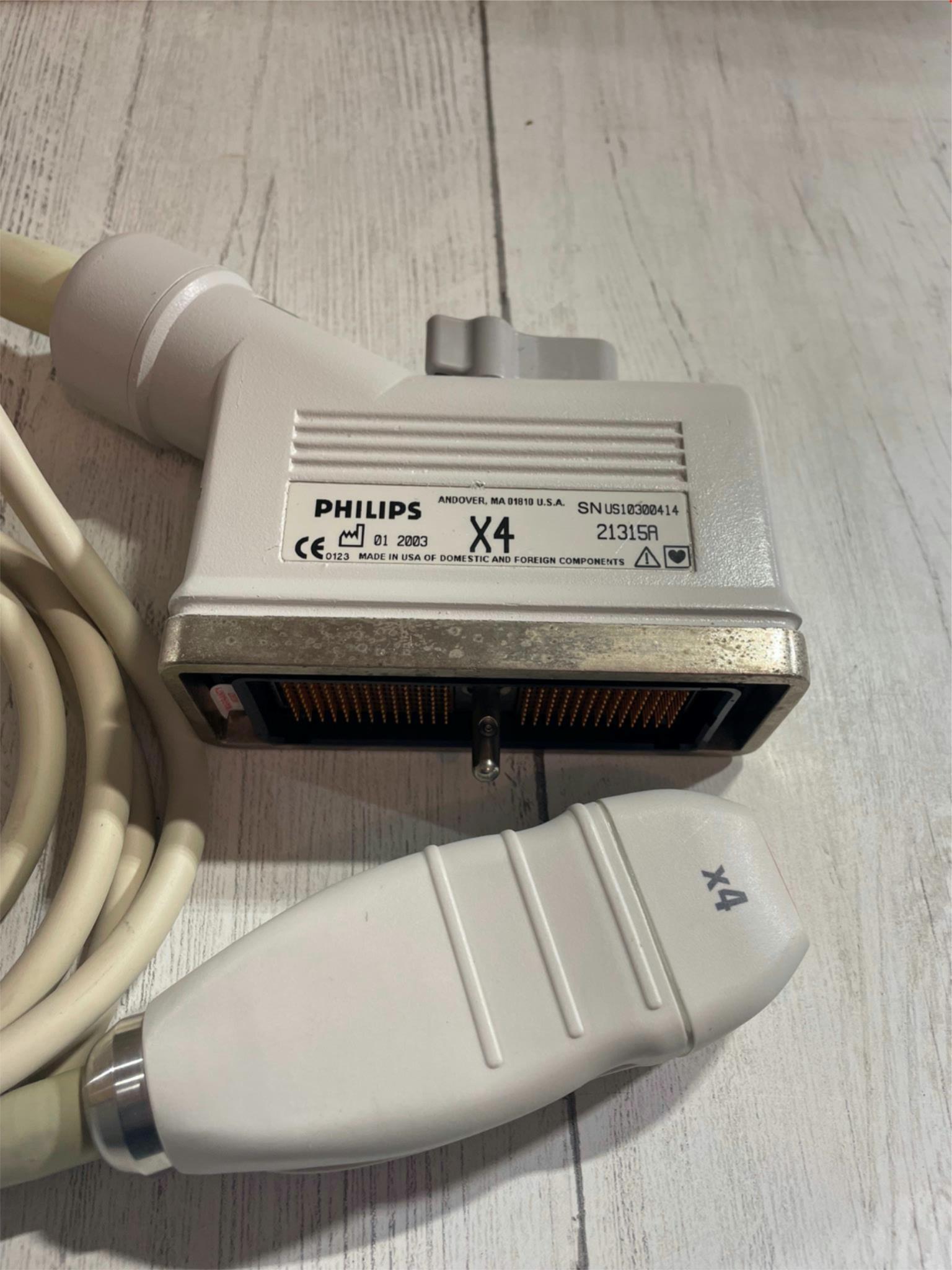 Philips X4 Ultrasound Transducer MN: 21315A SN: US10300414 DIAGNOSTIC ULTRASOUND MACHINES FOR SALE