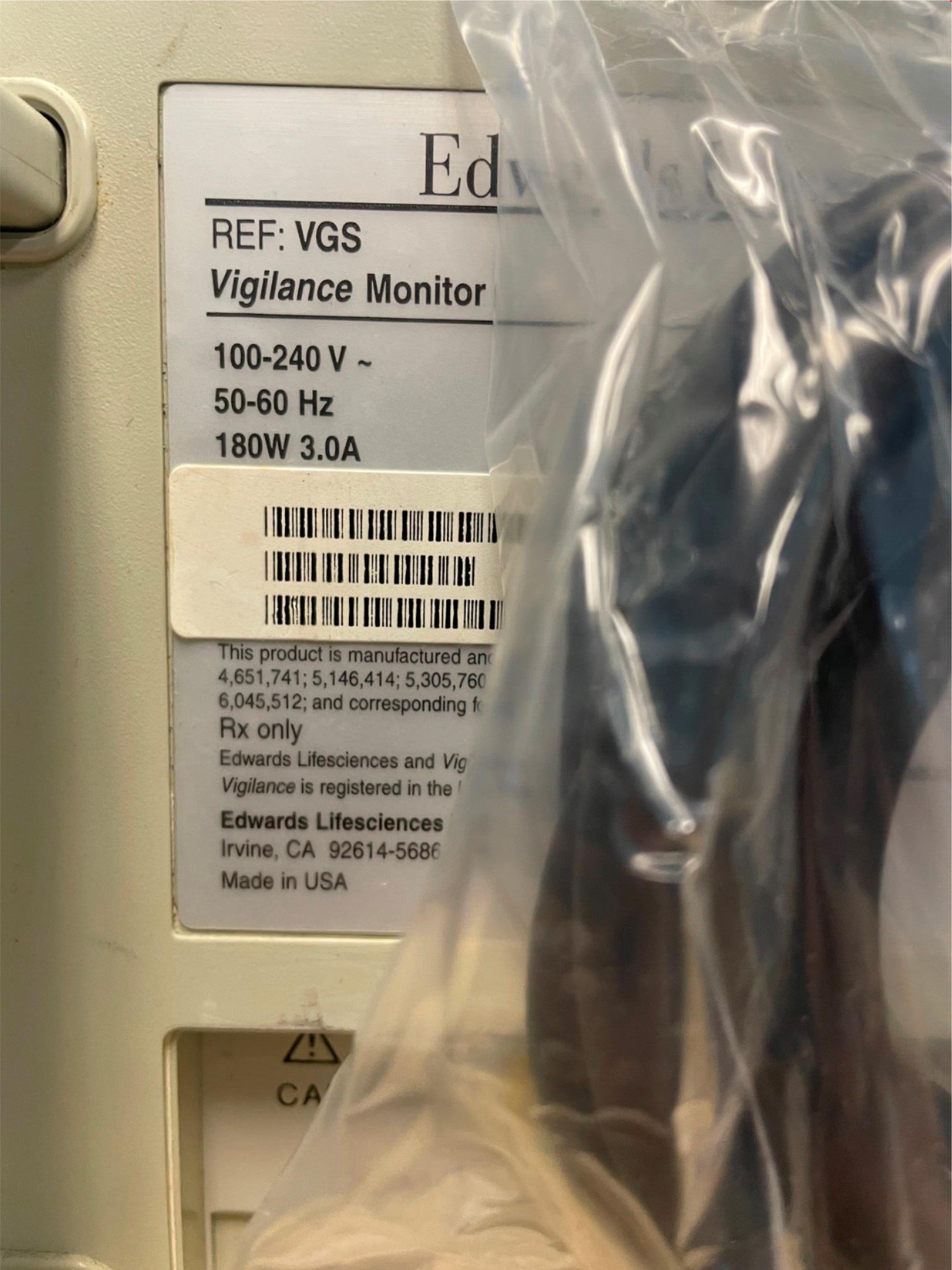 Edwards Lifesciences Vigilance Monitor VGS DIAGNOSTIC ULTRASOUND MACHINES FOR SALE