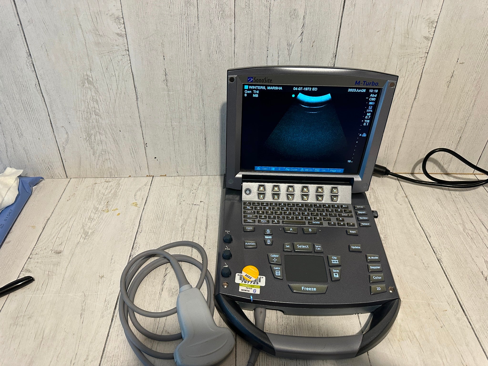 SonoSite M Turbo Portable ultrasound machine 2011 Very good condition-No Probe DIAGNOSTIC ULTRASOUND MACHINES FOR SALE