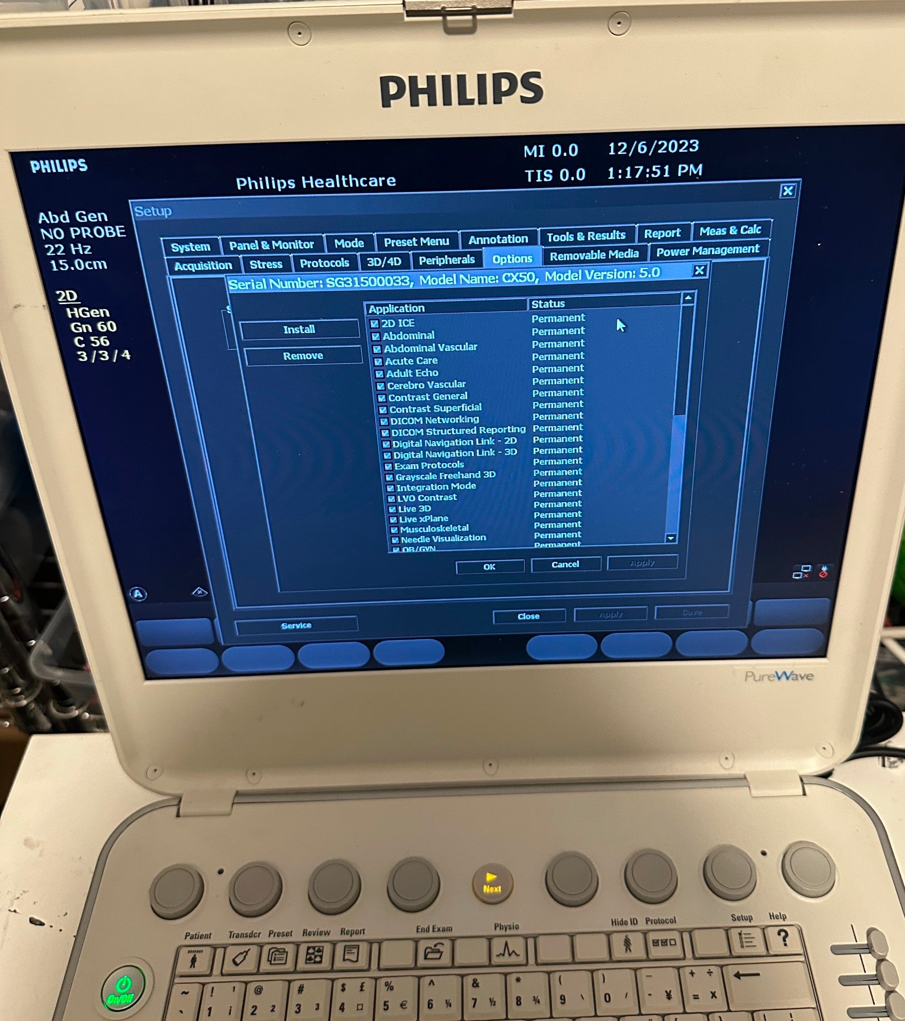 Philips CX50 2015 Portable Ultrasound Scanner Machine-Rev 5.0.0 All Options Open DIAGNOSTIC ULTRASOUND MACHINES FOR SALE