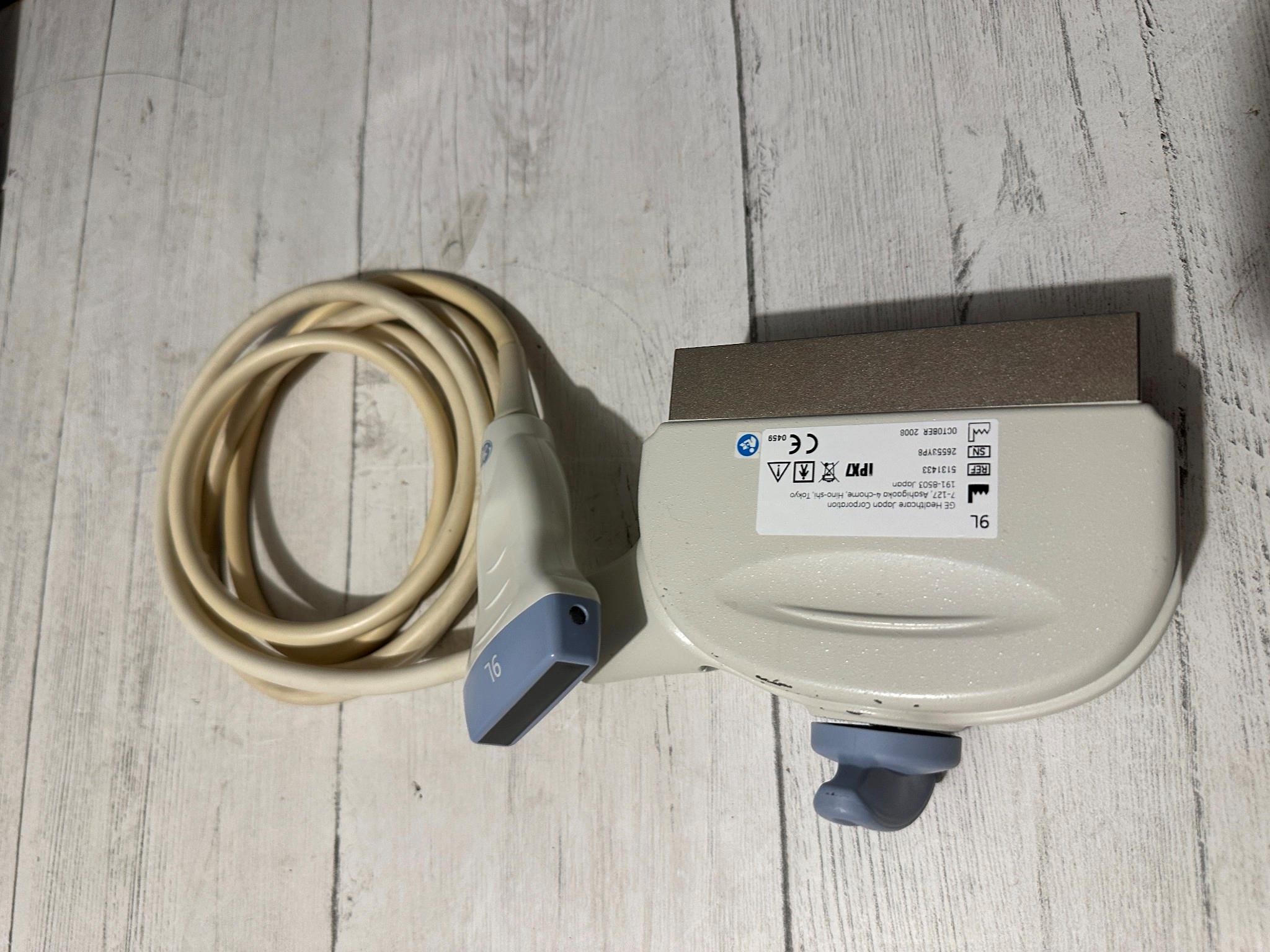 GE 9L Ultrasound Linear Array  Probe Transducer for Logiq 9, Model 5131433  2008 DIAGNOSTIC ULTRASOUND MACHINES FOR SALE