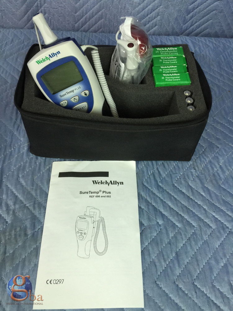 Welch Allyn SureTemp Plus Model 692 in Case with Oral and Rectal Probes 01692-MC DIAGNOSTIC ULTRASOUND MACHINES FOR SALE