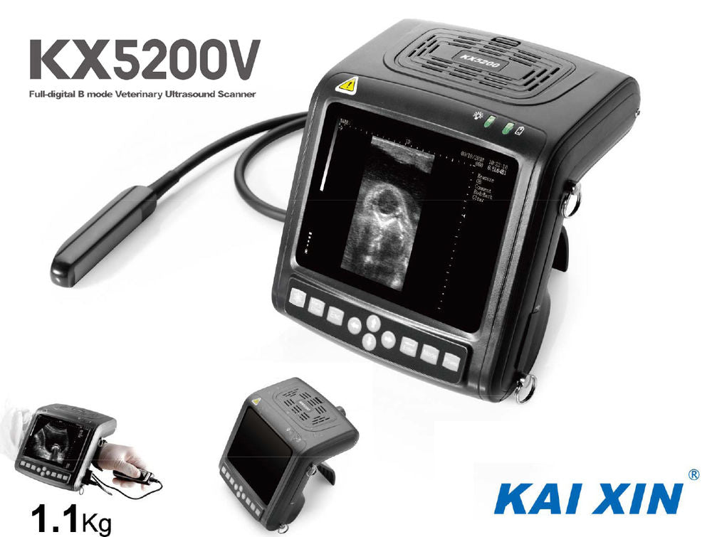 Kaixin KX5200V Veterinary Wrist Ultrasound Scanner & 6.5Mhz Linear Rectal Probe DIAGNOSTIC ULTRASOUND MACHINES FOR SALE