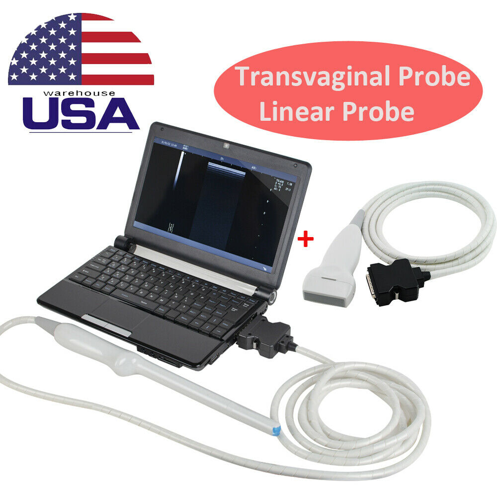 10" Portable Laptop Ultrasound Scanner Machine System Linear Transvaginal Probe DIAGNOSTIC ULTRASOUND MACHINES FOR SALE