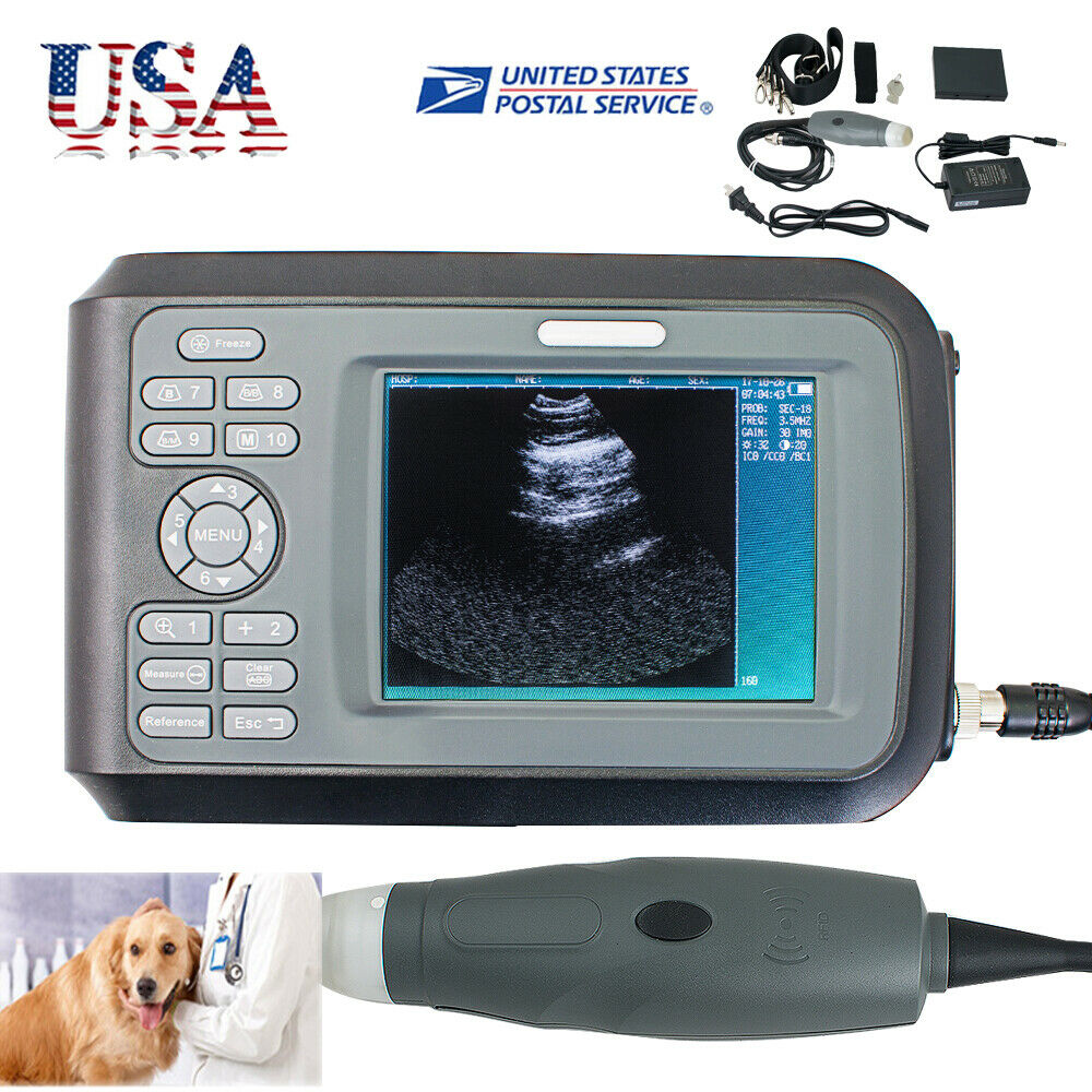 5.5'' Digital Veterinary Ultrasound Scanner Machine for Pregnancy Animal+Probe DIAGNOSTIC ULTRASOUND MACHINES FOR SALE