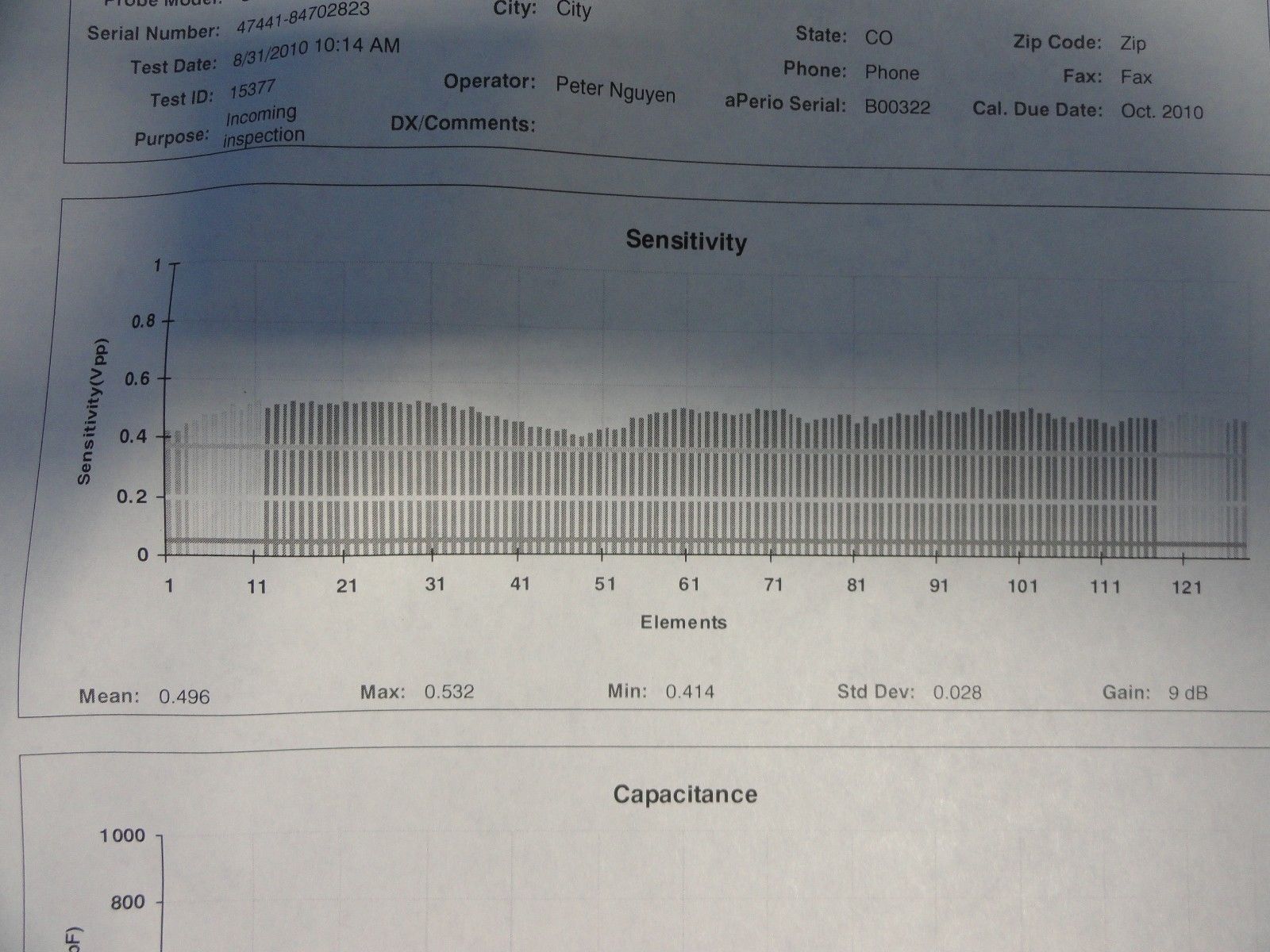 Acuson C7 Convex Array Probe W/ Analysis Report for Acuson Aspen & 128XP10/8937 DIAGNOSTIC ULTRASOUND MACHINES FOR SALE