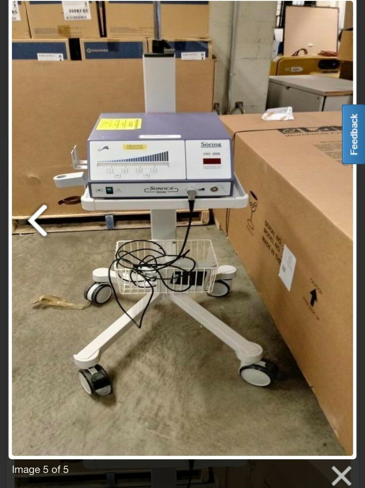 Soring Ultrasound Sonoca 180 with Foot Pedal and Stand DIAGNOSTIC ULTRASOUND MACHINES FOR SALE