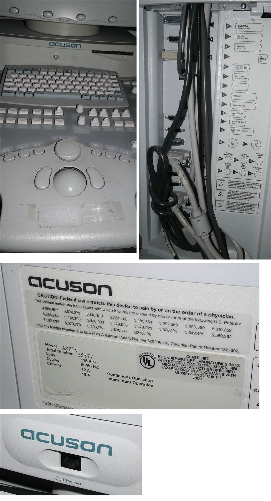 ACUSON ASPEN ADVANCED ULTRASOUND SYSTEM OBGYN RADIOLOGY W/ EVC8 C3 PROBE MACHINE DIAGNOSTIC ULTRASOUND MACHINES FOR SALE