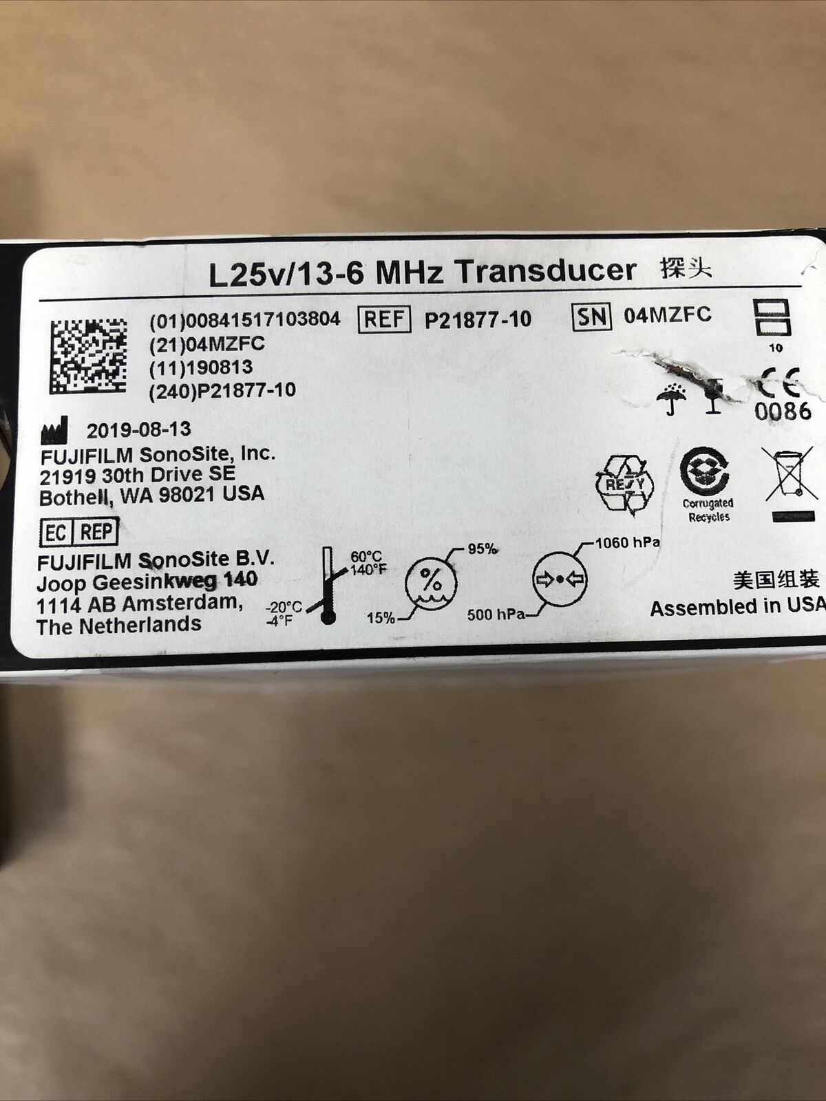SEE DESCRIPTION FujiFilm SonoSite iVIZ L25v/13-6 MHZ TRANSDUCER Ultrasound DIAGNOSTIC ULTRASOUND MACHINES FOR SALE