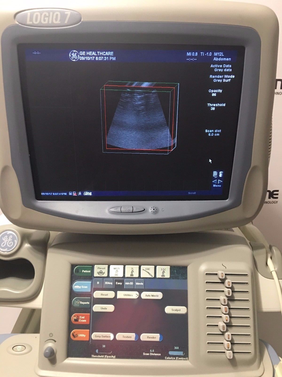 GE Logiq 9 Ultrasound System with 3.5C, E8C, 7L, 10L, and M12L  Transducers DIAGNOSTIC ULTRASOUND MACHINES FOR SALE