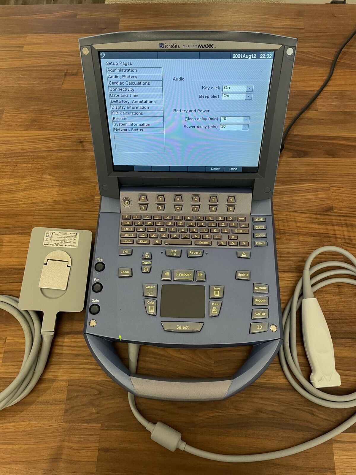 SONOSITE MICROMAXX 2008 CW DOPPLER W/ 2 Probes PORTABLE ULTRASOUND DIAGNOSTIC ULTRASOUND MACHINES FOR SALE