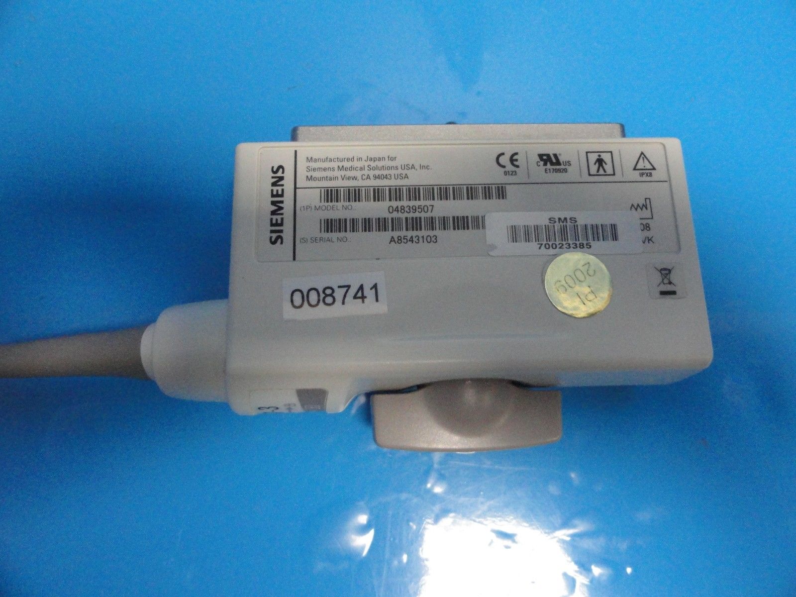 2008 Siemens VF7-3 Linear 38mm P/N 04839507 Ultrasound Probe for Antares (11899) DIAGNOSTIC ULTRASOUND MACHINES FOR SALE