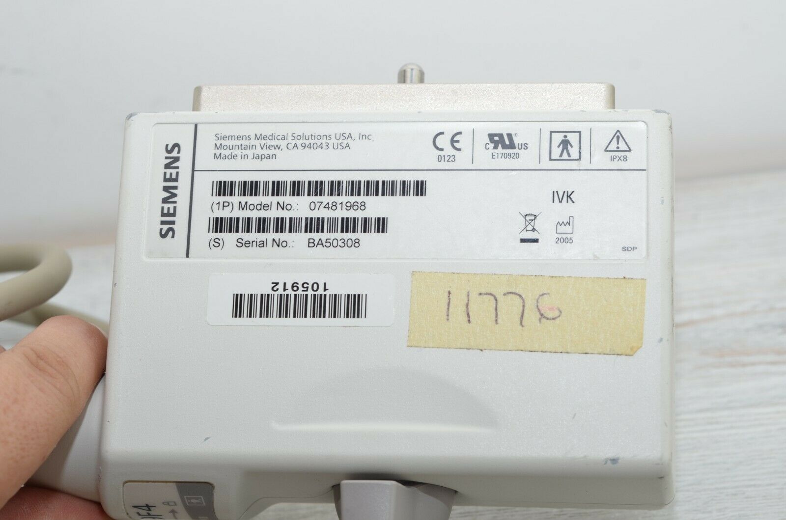 Siemens EV9F4 Endocavity Ultrasound Transducer Model: 07481968 DIAGNOSTIC ULTRASOUND MACHINES FOR SALE