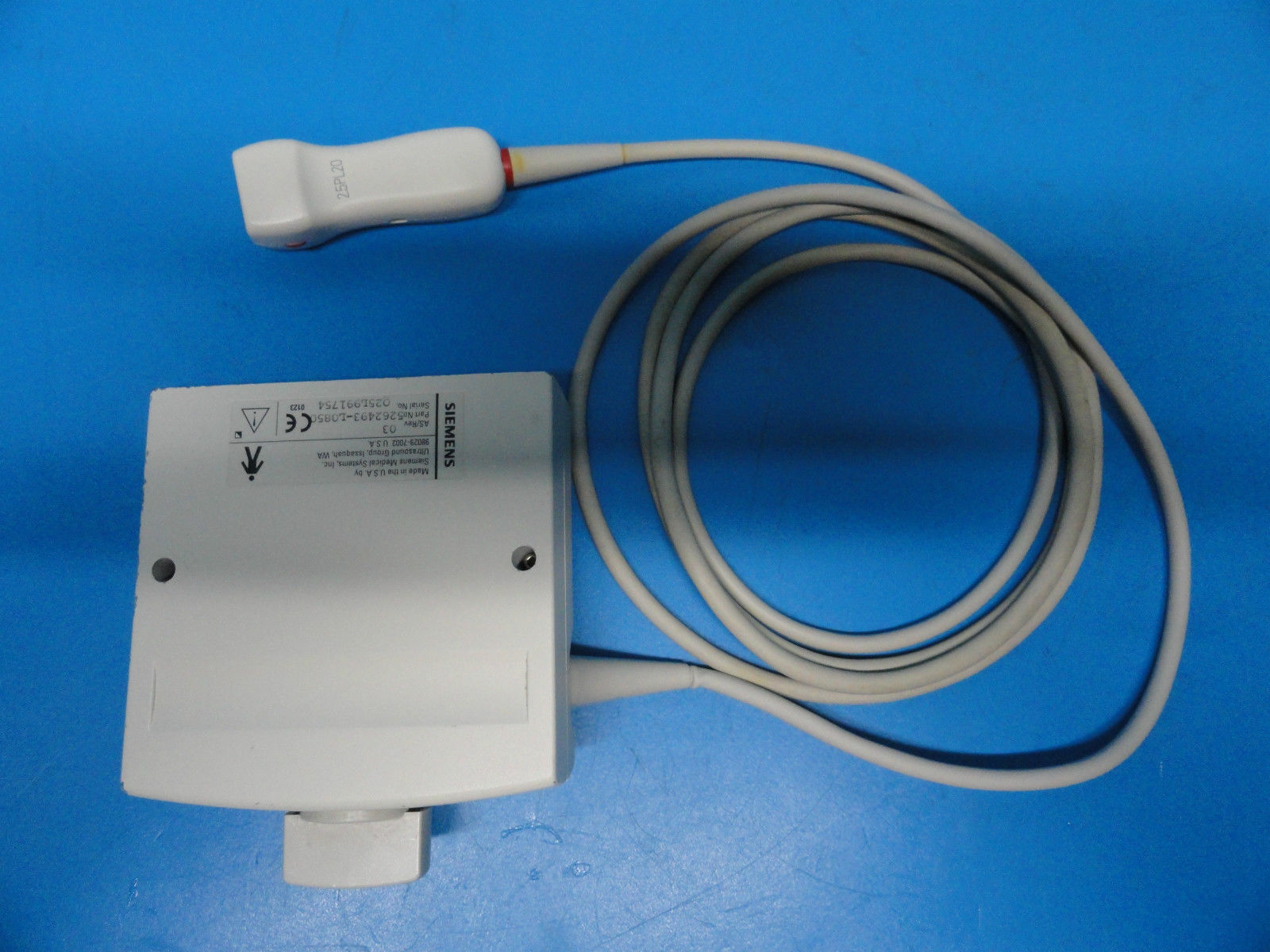 SIEMENS 2.5PL20 P/N 5262493-L0850 SECTOR ULTRASOUND PROBE  for Elegra (4313) DIAGNOSTIC ULTRASOUND MACHINES FOR SALE