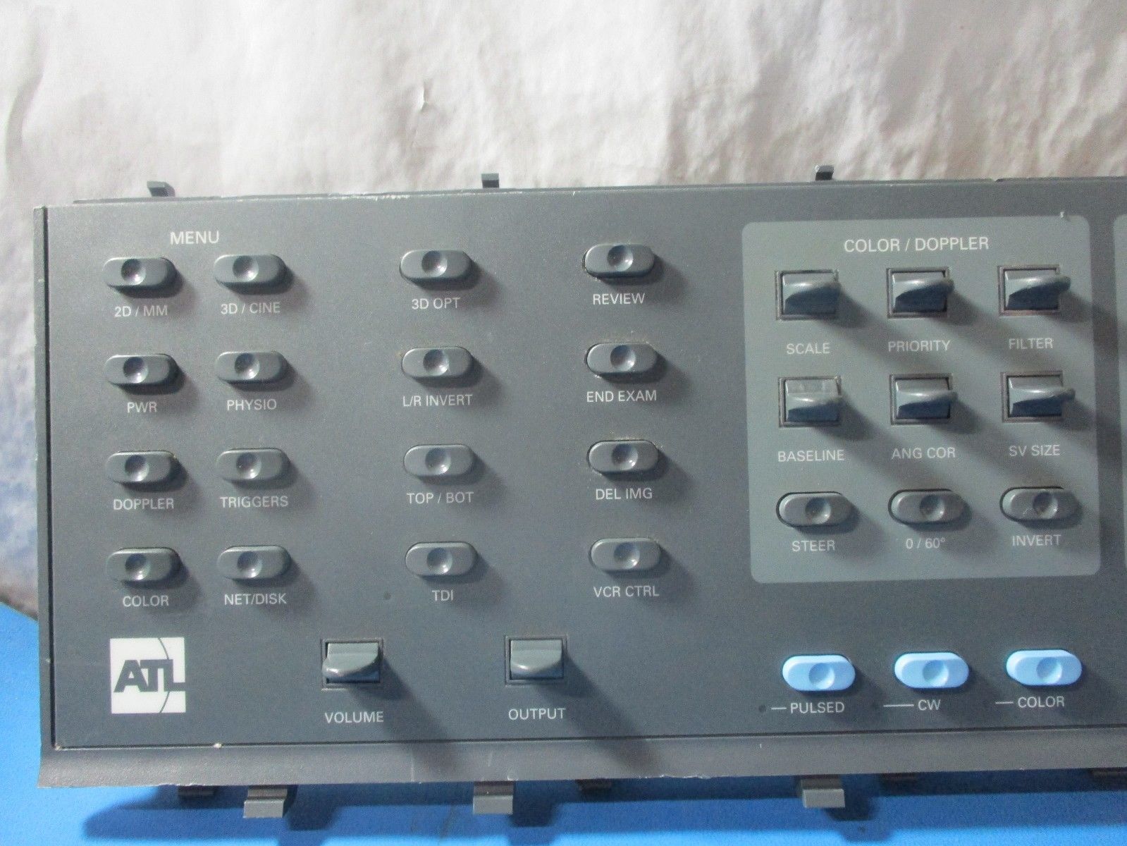 a control panel with buttons and buttons on it