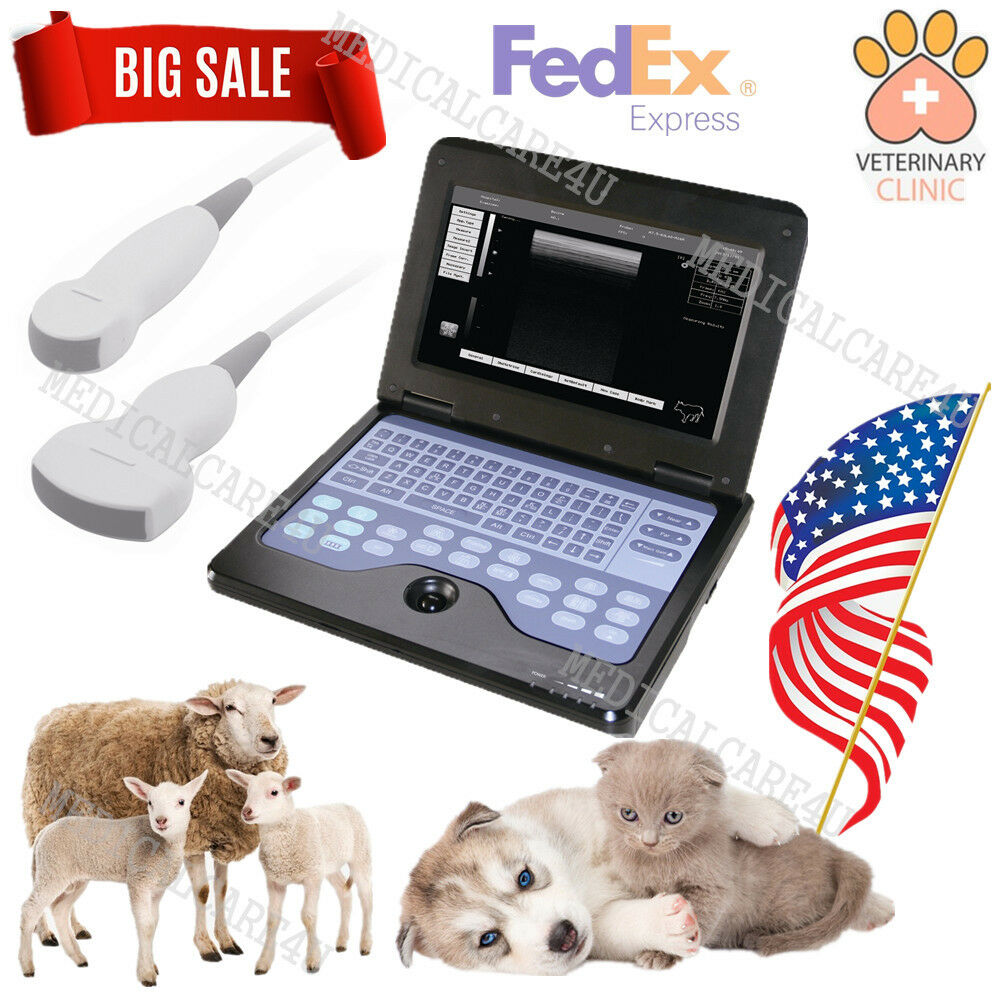 USA Veterinary Ultrasound Scanner Laptop Machine 2 Probes Sheep/Dog/Pig/Cat/Pet 670924011996 DIAGNOSTIC ULTRASOUND MACHINES FOR SALE