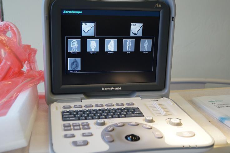 Sonoscape A6 portable ultrasound NEW (demo) with carrying case DIAGNOSTIC ULTRASOUND MACHINES FOR SALE