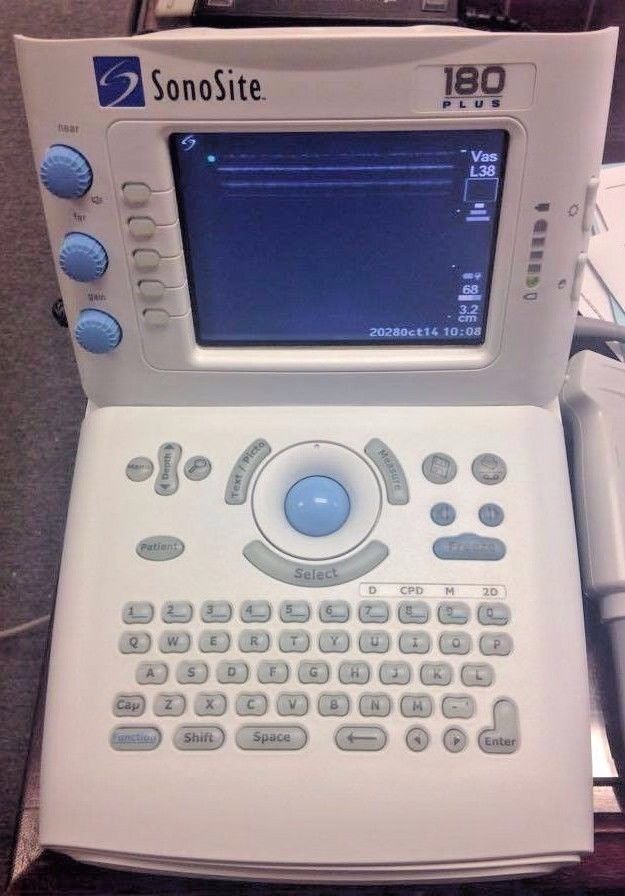 Sonosite 180 Plus Hand Carried Ultrasound System W/ Probe. BIOMED Certified. DIAGNOSTIC ULTRASOUND MACHINES FOR SALE