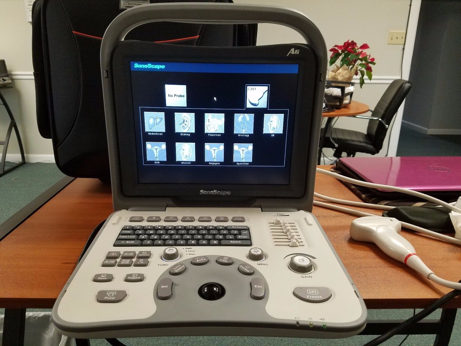 Sonoscape A6 Portable OBGYN Ultrasound with 2 Transducers DIAGNOSTIC ULTRASOUND MACHINES FOR SALE