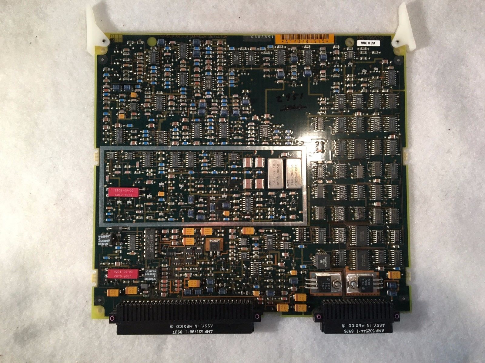 a close up of a computer motherboard with many chips