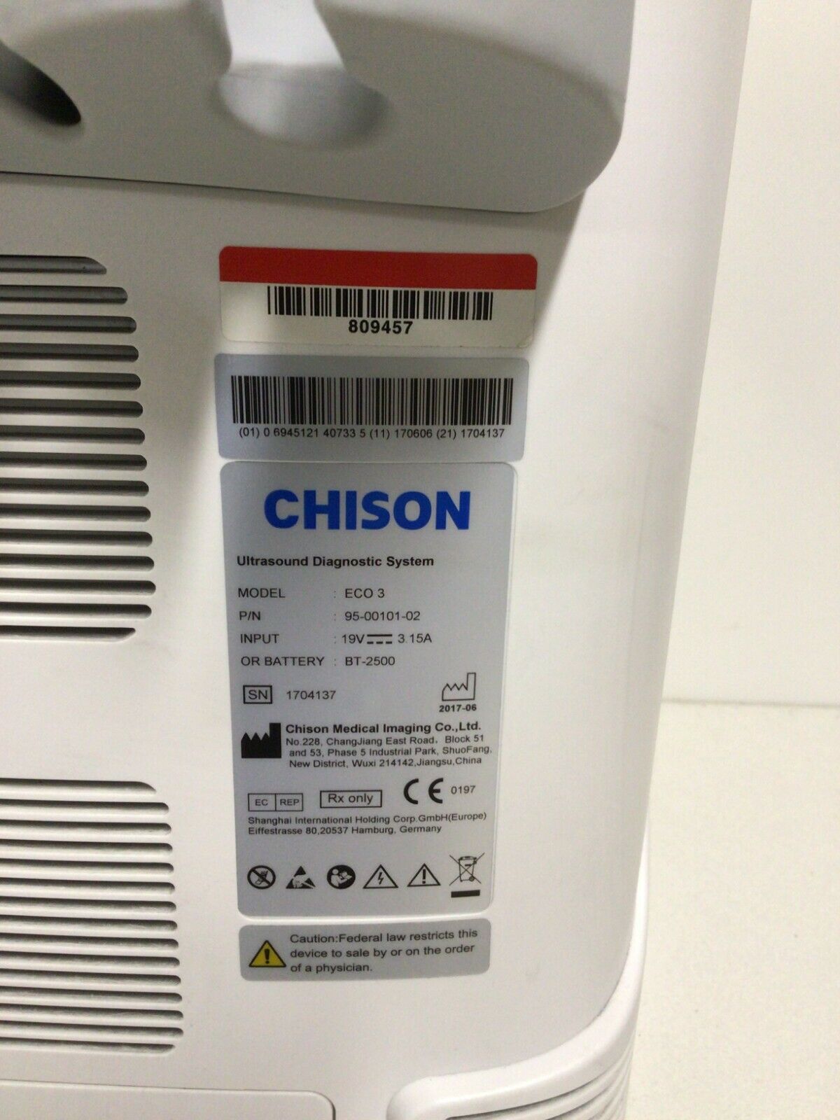 Chison Eco 3 Ultrasound w/ Probe and Carrying Case DIAGNOSTIC ULTRASOUND MACHINES FOR SALE