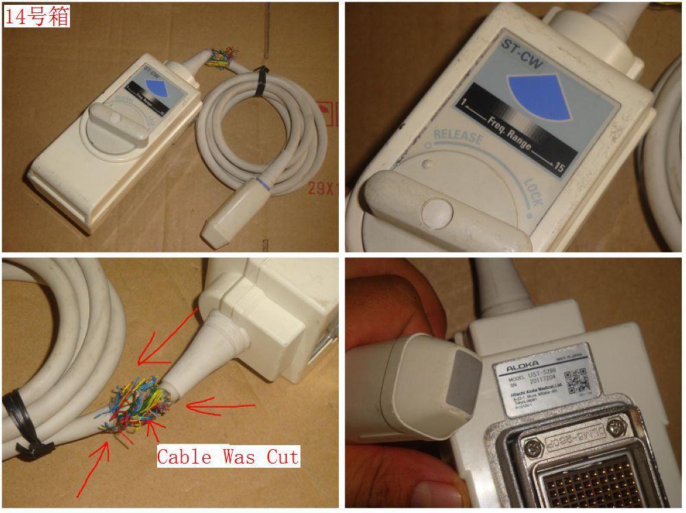 Cable Was Cut No Working Aloka UST-5296 Ultrasound Transducer Probe DIAGNOSTIC ULTRASOUND MACHINES FOR SALE