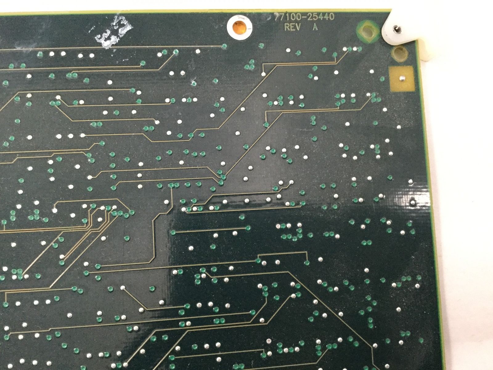 a close up of a printed circuit board