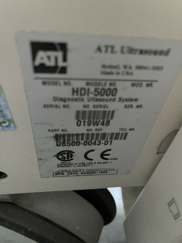 ATL / Philips HDI 5000 Ultrasound with 4 transducer probes DIAGNOSTIC ULTRASOUND MACHINES FOR SALE