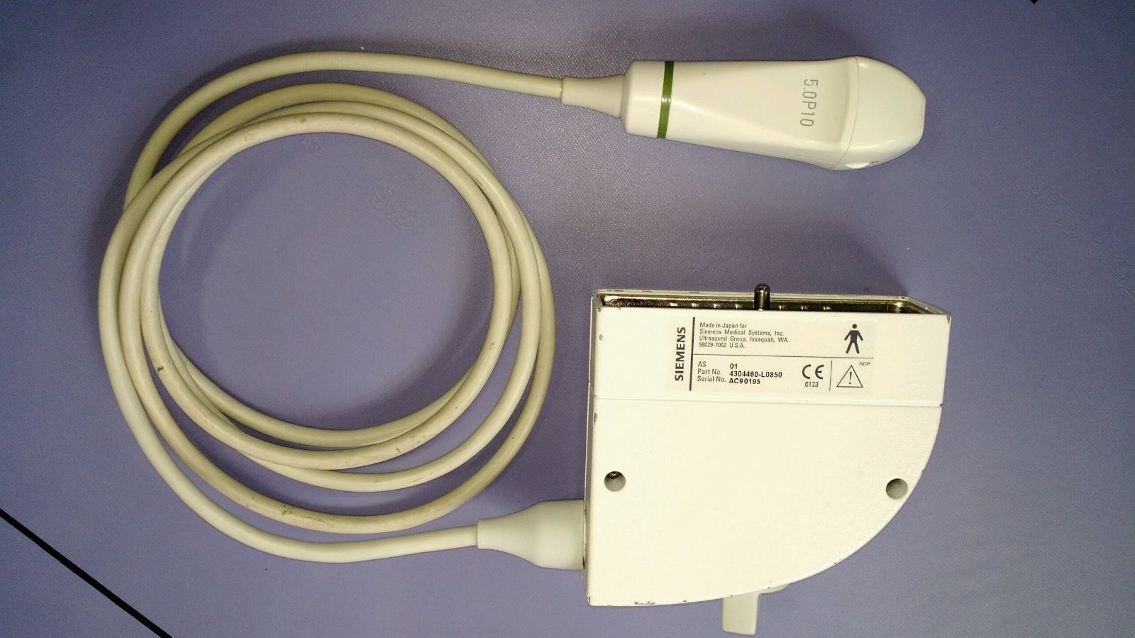 4304460-L0850 SIEMENS 5.0P10 TRANSDUCER/PROBE FOR CV70 ULTRASOUND DIAGNOSTIC ULTRASOUND MACHINES FOR SALE