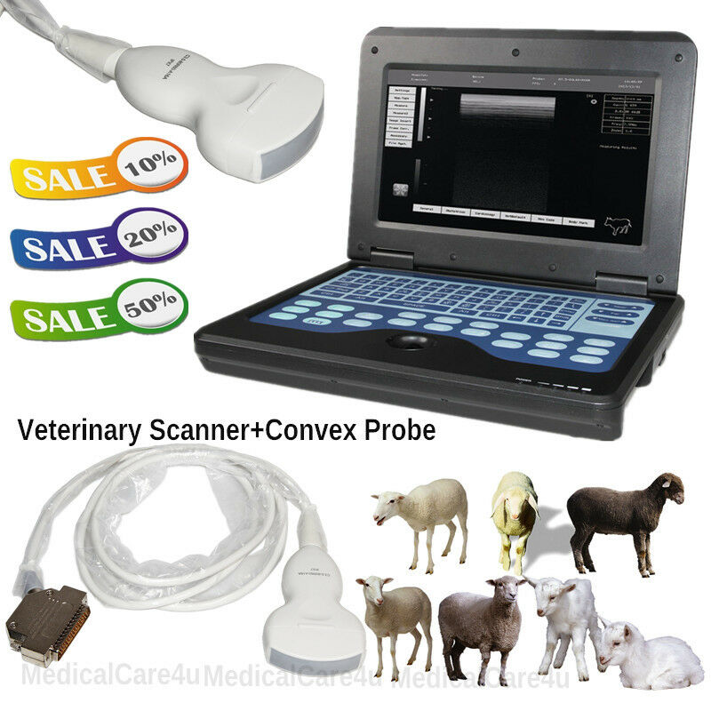 US Portable Veterinary Ultrasound Scanner VET Laptop Machine 3.5Mhz Convex Probe 6945040100676 DIAGNOSTIC ULTRASOUND MACHINES FOR SALE