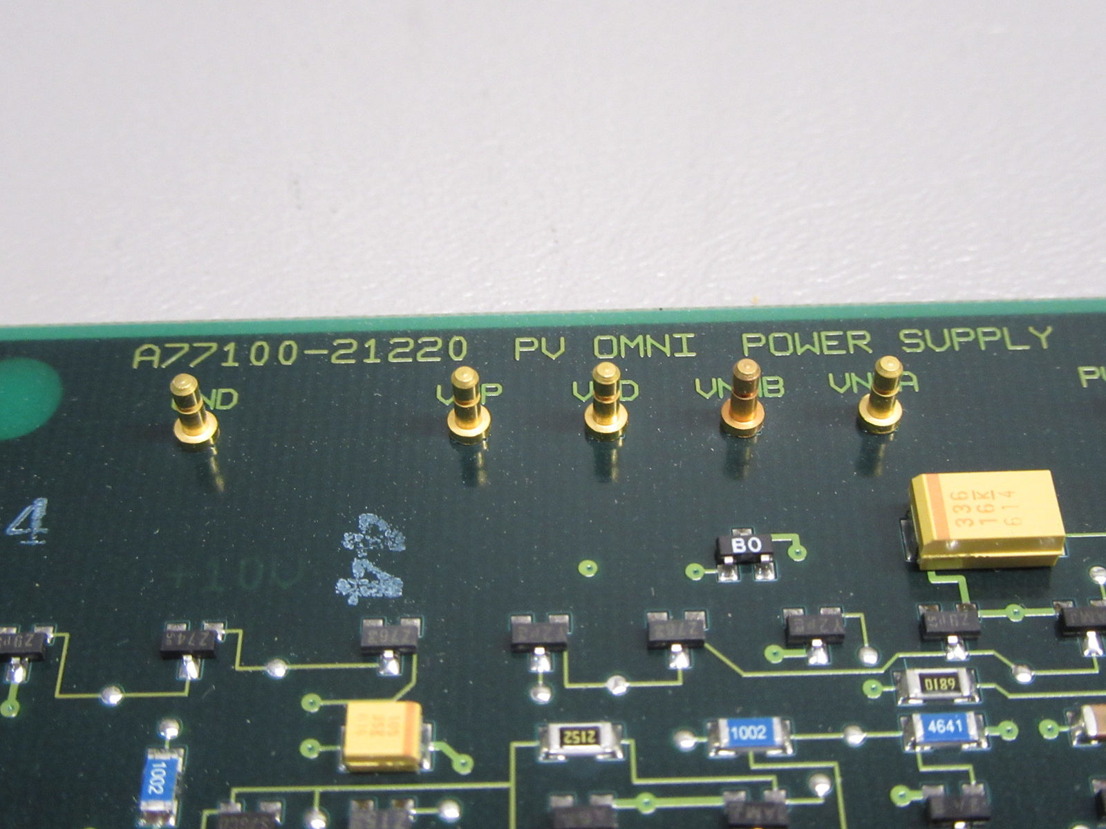 a close up of a circuit board with many electronic components