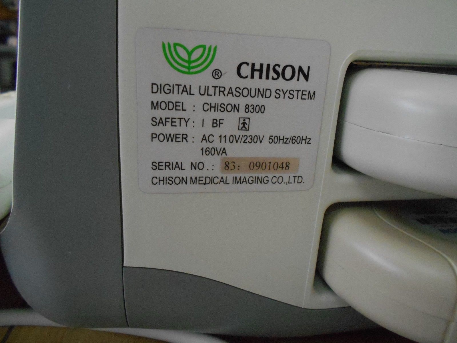 CHISON 8300 Portable Ultrasound with 2 Probes - For Parts - Turned On* DIAGNOSTIC ULTRASOUND MACHINES FOR SALE