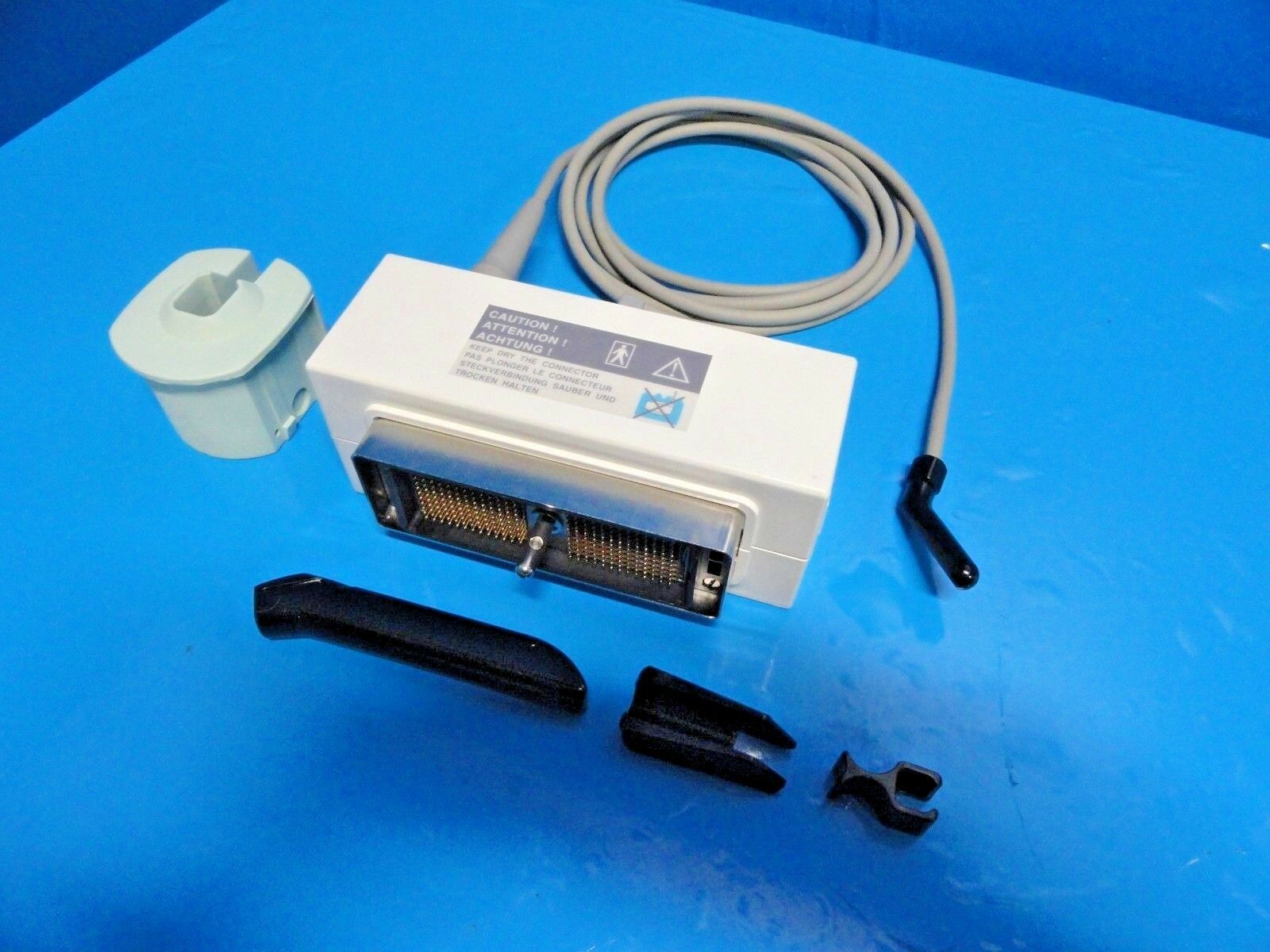 Biosound Esaote IOE13A 7.5 MHz Ultrasound Probe W/ Adpters & Probe Inlet ~16723 DIAGNOSTIC ULTRASOUND MACHINES FOR SALE