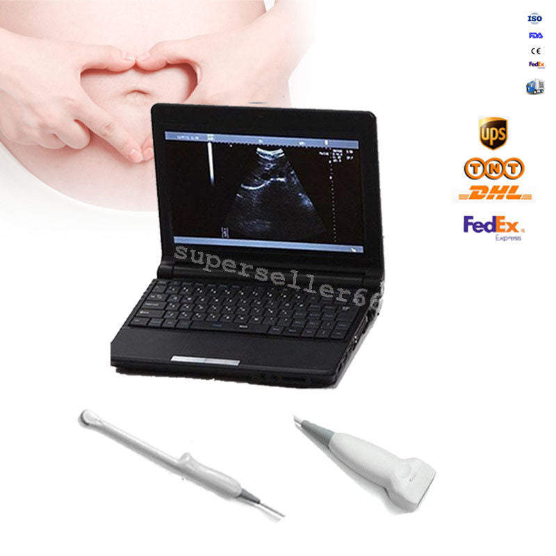 Ultrasound Scanner 10.1'' LCD B Ultrasonic Machine + Transvaginal ,Linear Probe DIAGNOSTIC ULTRASOUND MACHINES FOR SALE