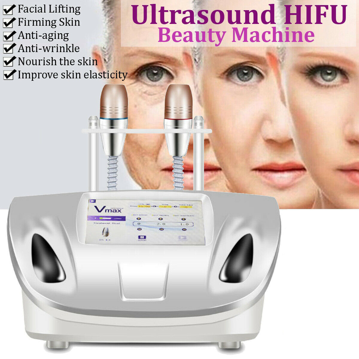 SPA Vmax Hifu Ultrasound Machine Body Face Lifting Skin Anti-Wrinkle Anti-aging DIAGNOSTIC ULTRASOUND MACHINES FOR SALE