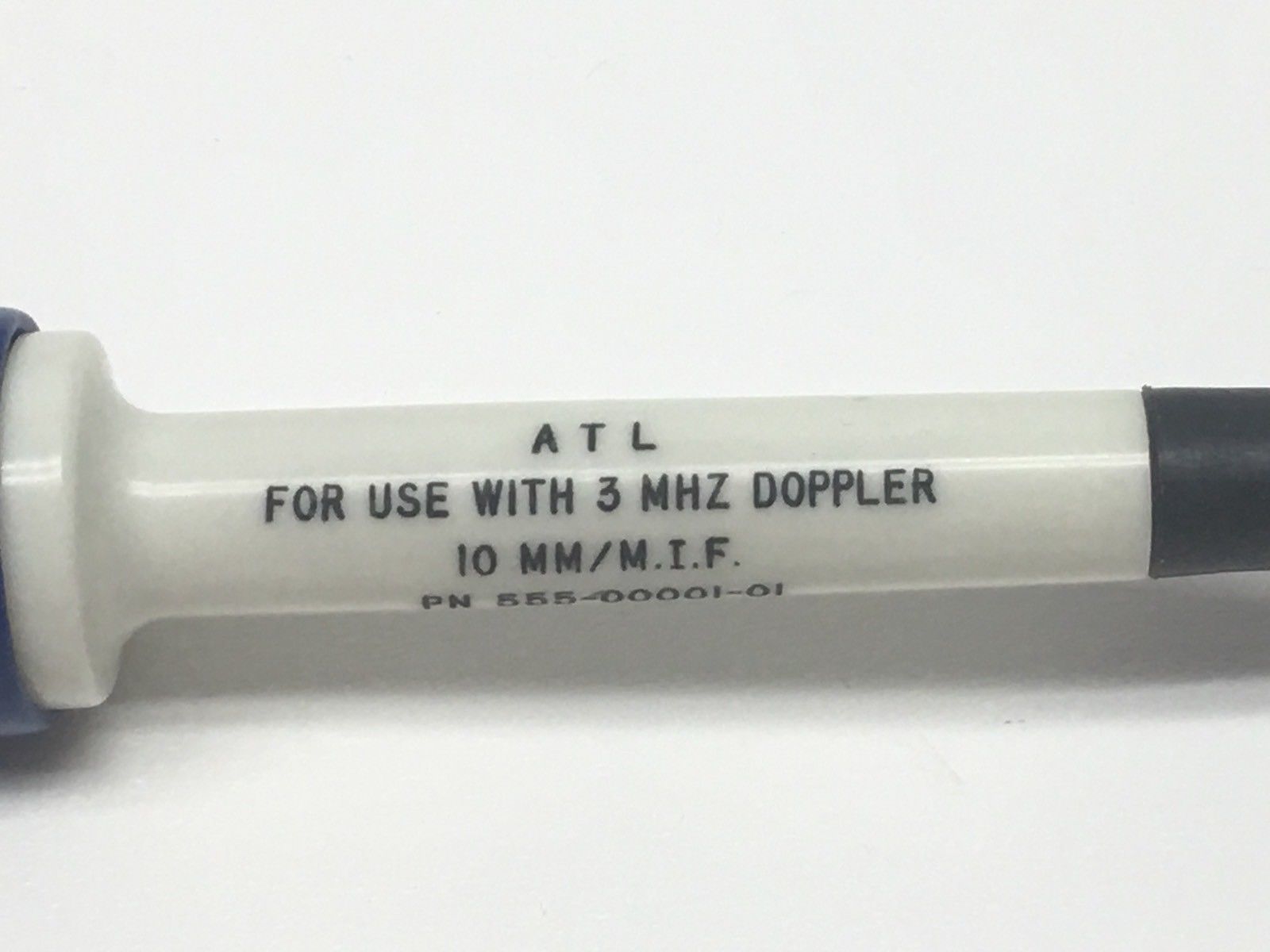 ATL 3 MHZ DOPPLER 10 MM ULTRASOUND PROBE P/N 555-00001-01 DIAGNOSTIC ULTRASOUND MACHINES FOR SALE