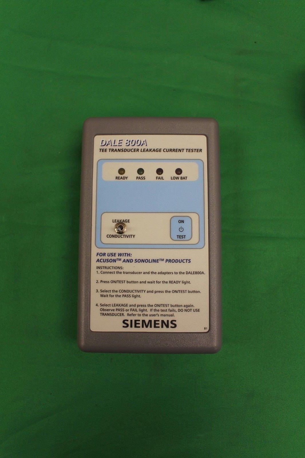 SIEMENS DALE 800A TEE TRANSDUCER LEAKAGE CURRENT ULTRASOUND TESTER Kit & Probe DIAGNOSTIC ULTRASOUND MACHINES FOR SALE