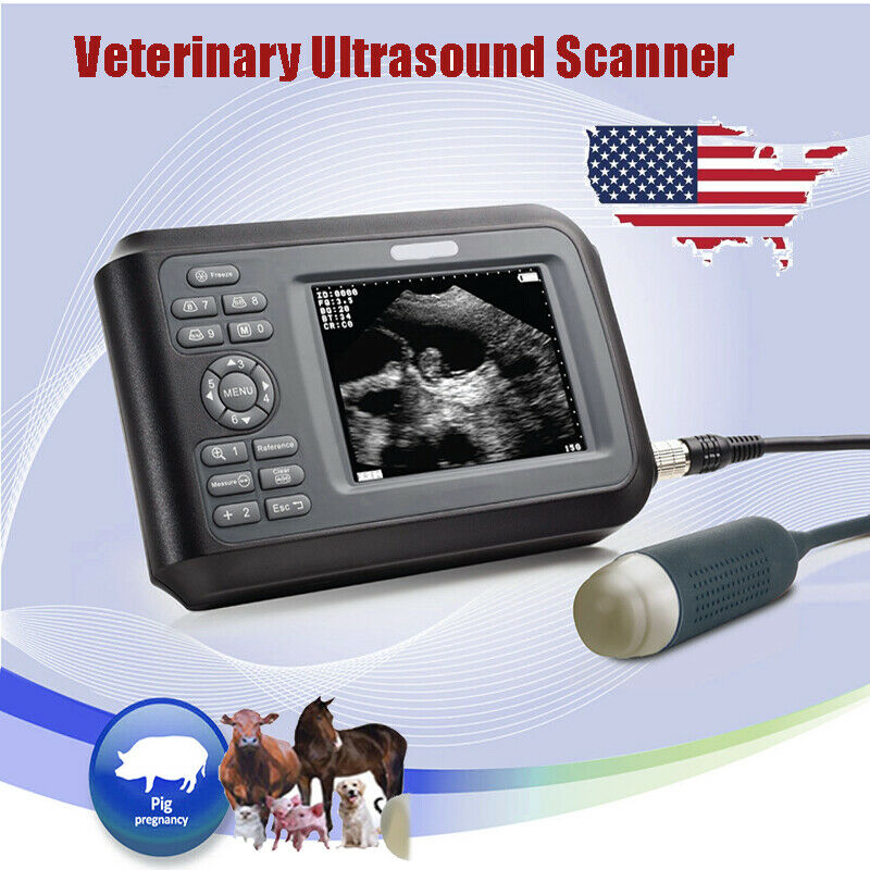 VET Digital Ultrasound Scanner Handheld Machine 3.5MHz Mechanical Sector Probe DIAGNOSTIC ULTRASOUND MACHINES FOR SALE