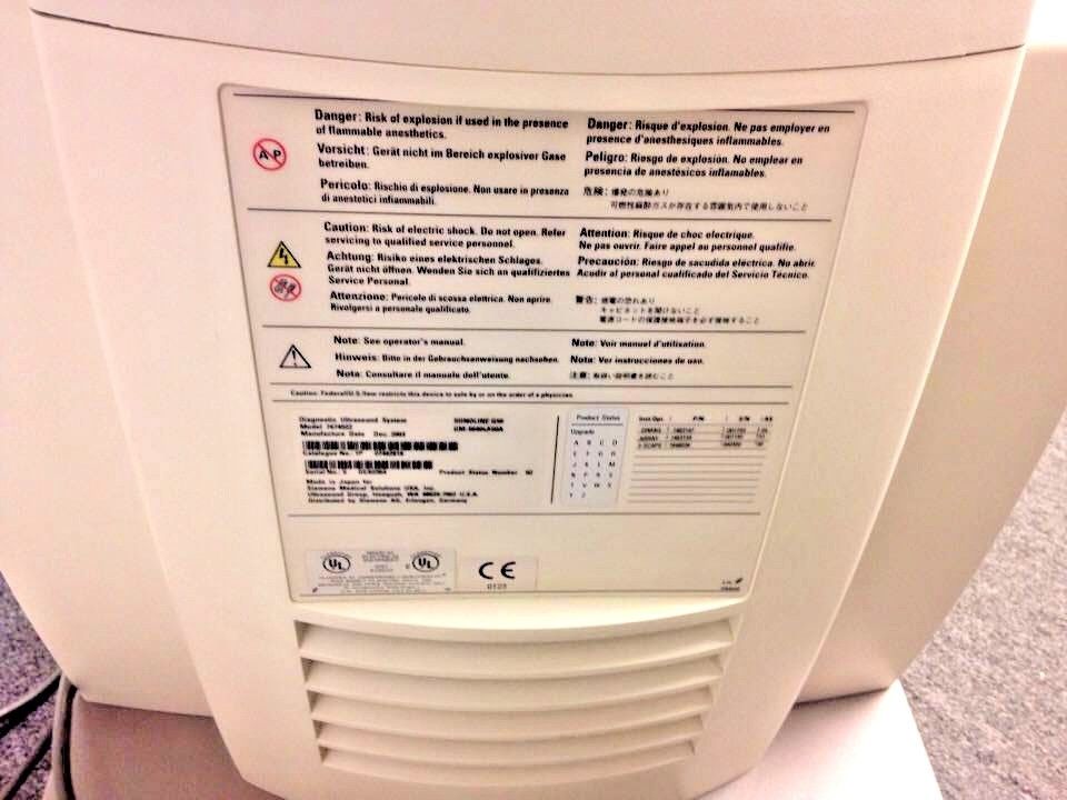 Siemens SonoLine G5 Ultra Sound Machine. L10-5 probe.BIOMED certified & Warranty DIAGNOSTIC ULTRASOUND MACHINES FOR SALE